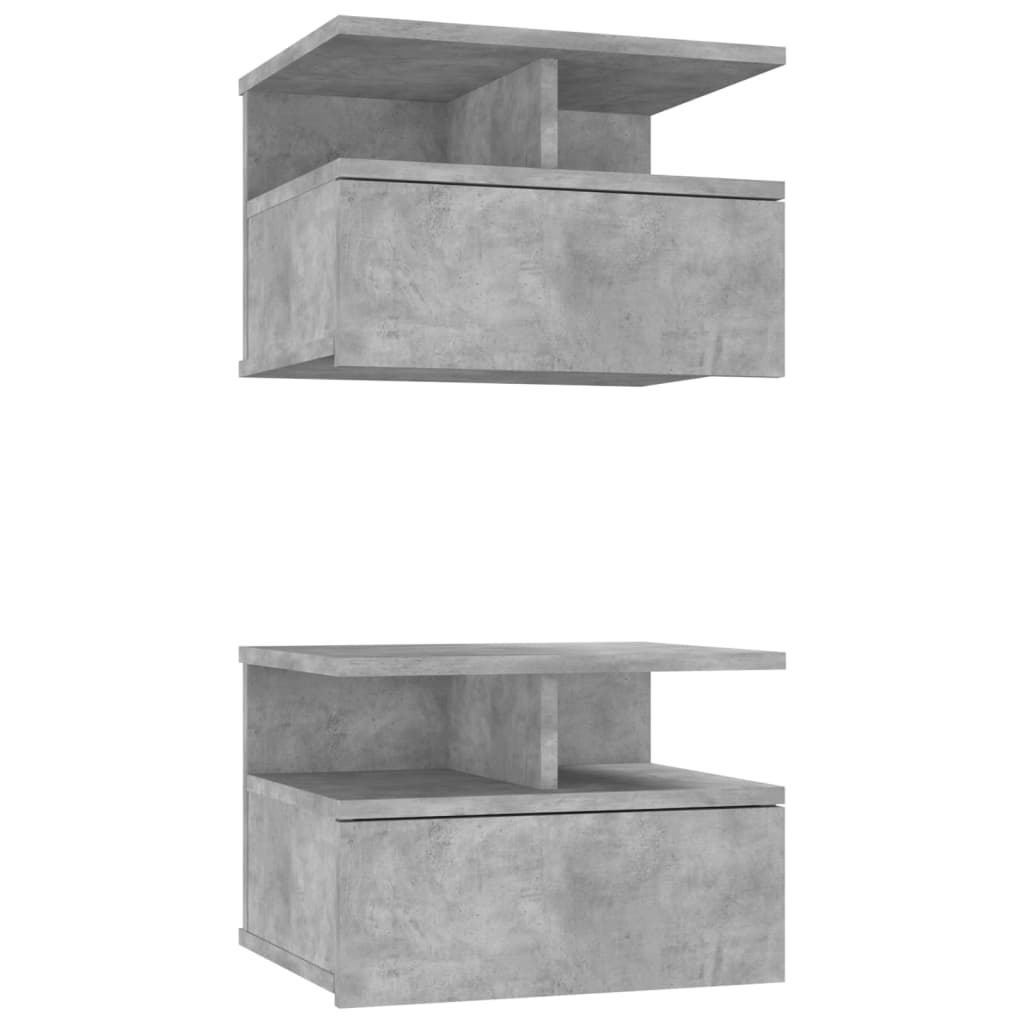 Nachtkastjes 2 st 40x31x27 cm bewerkt hout betongrijs Nachtkastjes | Creëer jouw Trendy Thuis | Gratis bezorgd & Retour | Trendy.nl