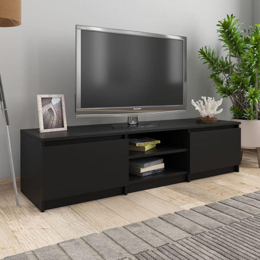 Tv-meubel 140x40x35,5 cm bewerkt hout zwart Tv-meubels | Creëer jouw Trendy Thuis | Gratis bezorgd & Retour | Trendy.nl