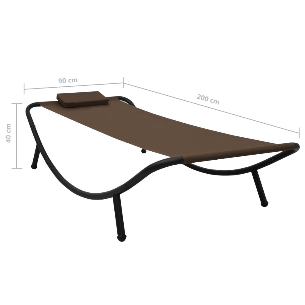 Tuinbed 200x90 cm staal bruin