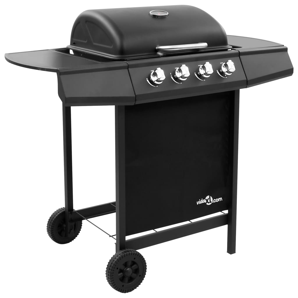 Trendy Gasbarbecue-grill met 4 branders zwart Barbecues | Creëer jouw Trendy Thuis | Gratis bezorgd & Retour | Trendy.nl
