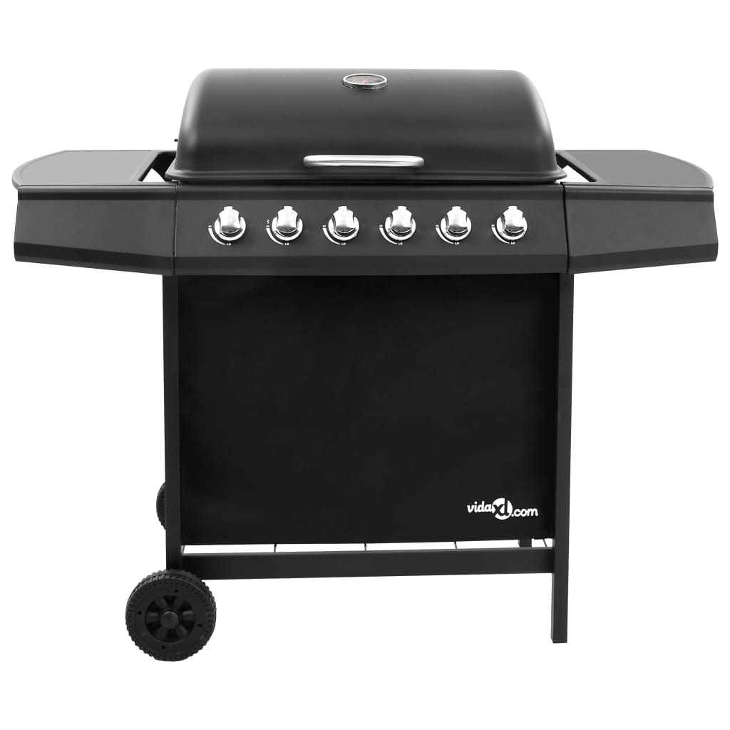 Trendy Gasbarbecue met 6 branders zwart Barbecues | Creëer jouw Trendy Thuis | Gratis bezorgd & Retour | Trendy.nl