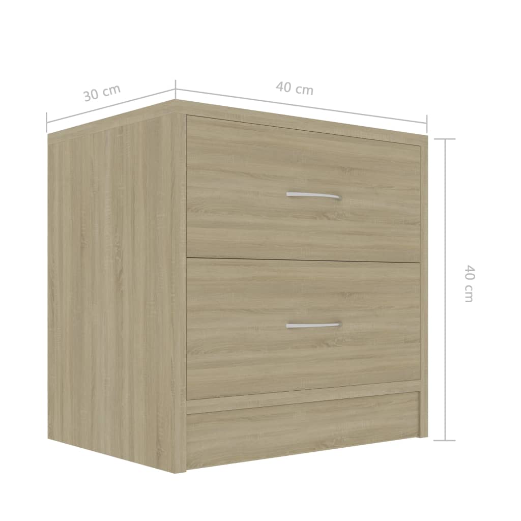 Nachtkastje 40x30x40 cm spaanplaat sonoma eikenkleurig Nachtkastjes | Creëer jouw Trendy Thuis | Gratis bezorgd & Retour | Trendy.nl