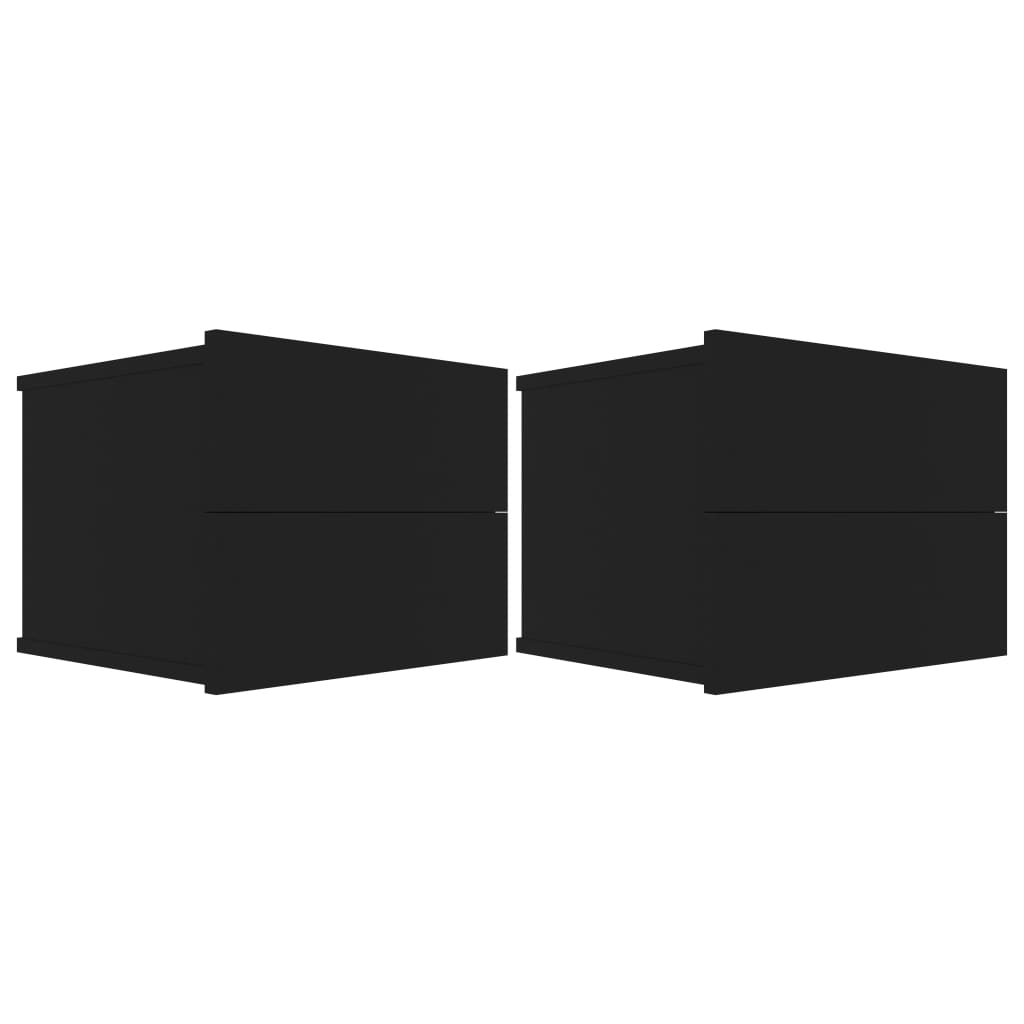 Nachtkastjes 2 st 40x30x30 cm spaanplaat zwart Nachtkastjes | Creëer jouw Trendy Thuis | Gratis bezorgd & Retour | Trendy.nl