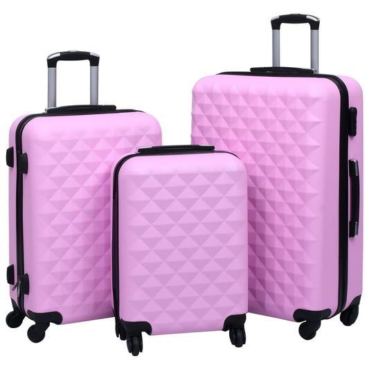 3-delige Harde kofferset ABS roze Koffers | Creëer jouw Trendy Thuis | Gratis bezorgd & Retour | Trendy.nl