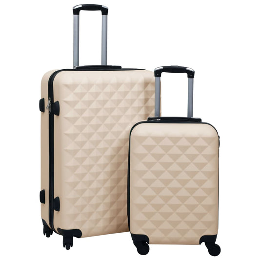 2-delige Harde kofferset ABS goudkleurig Koffers | Creëer jouw Trendy Thuis | Gratis bezorgd & Retour | Trendy.nl