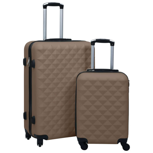 2-delige Harde kofferset ABS bruin Koffers | Creëer jouw Trendy Thuis | Gratis bezorgd & Retour | Trendy.nl