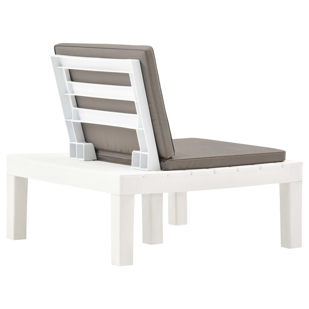 Loungestoelen 2 st met kussens kunststof wit Tuinstoelen | Creëer jouw Trendy Thuis | Gratis bezorgd & Retour | Trendy.nl