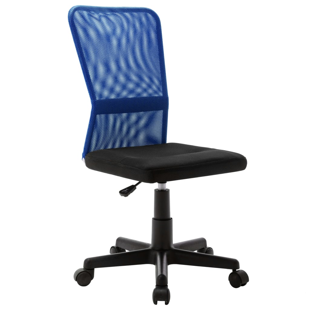 Kantoorstoel 44x52x100 cm mesh stof zwart en blauw