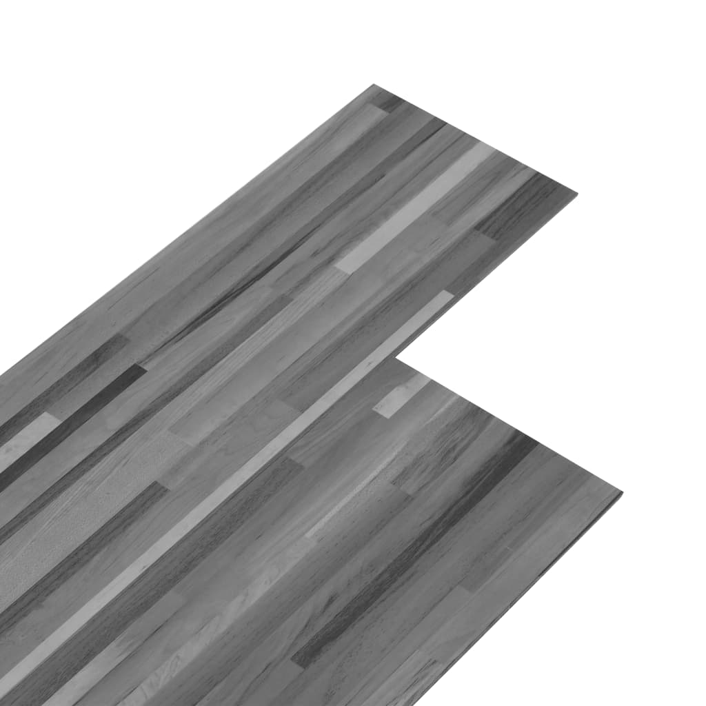 Vloerplanken zelfklevend 5,02 m² 2 mm PVC gestreept grijs Vloeren | Creëer jouw Trendy Thuis | Gratis bezorgd & Retour | Trendy.nl