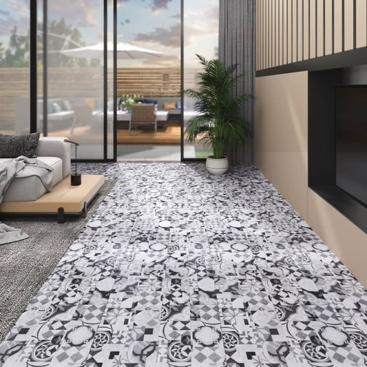 Vloerplanken zelfklevend 5,02 m² 2 mm PVC grijs patroon Vloeren | Creëer jouw Trendy Thuis | Gratis bezorgd & Retour | Trendy.nl
