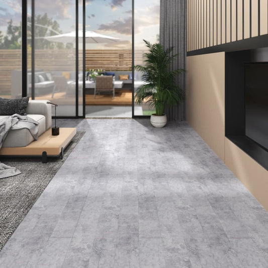 Vloerplanken niet-zelfklevend 5,26 m² 2 mm PVC cementgrijs Vloeren | Creëer jouw Trendy Thuis | Gratis bezorgd & Retour | Trendy.nl