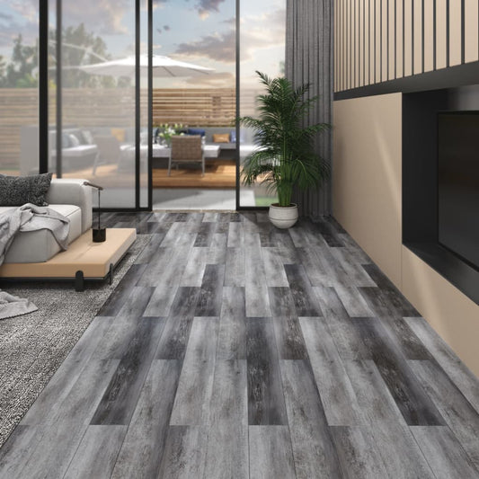 Vloerplanken niet-zelfklevend 5,26 m² 2 mm PVC glanzend grijs Vloeren | Creëer jouw Trendy Thuis | Gratis bezorgd & Retour | Trendy.nl