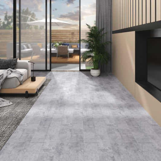 Vloerplanken zelfklevend 4,46 m² 3 mm PVC cementgrijs Vloeren | Creëer jouw Trendy Thuis | Gratis bezorgd & Retour | Trendy.nl