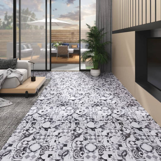 Vloerplanken zelfklevend 4,46 m² 3 mm PVC grijs patroon Vloeren | Creëer jouw Trendy Thuis | Gratis bezorgd & Retour | Trendy.nl