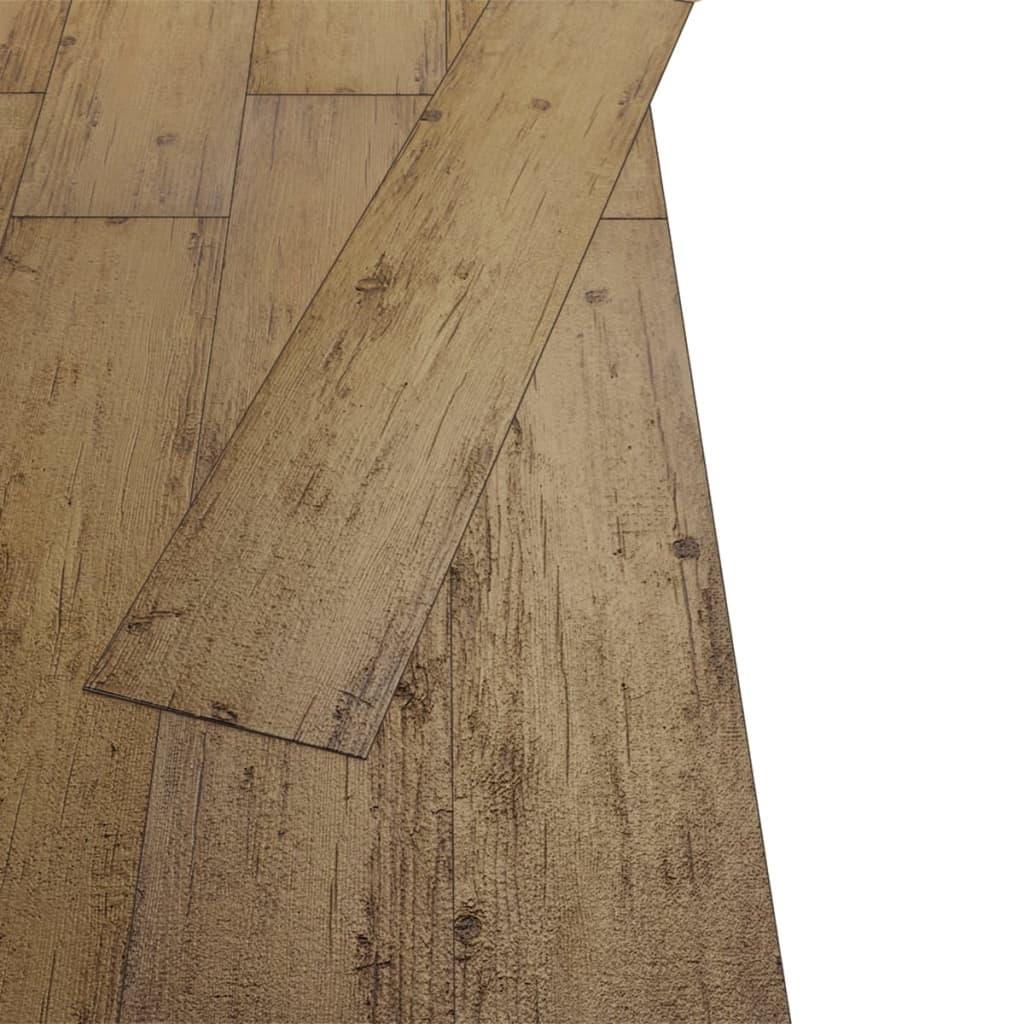 Vloerplanken niet-zelfklevend 4,46 m² 3 mm PVC walnootbruin Vloeren | Creëer jouw Trendy Thuis | Gratis bezorgd & Retour | Trendy.nl