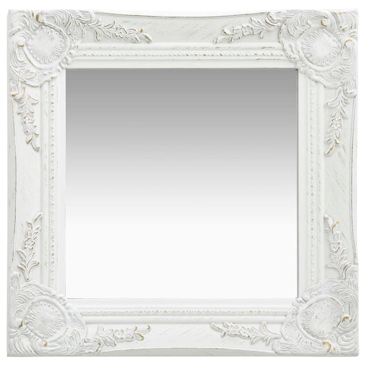 Wandspiegel barok stijl 40x40 cm wit Spiegels | Creëer jouw Trendy Thuis | Gratis bezorgd & Retour | Trendy.nl