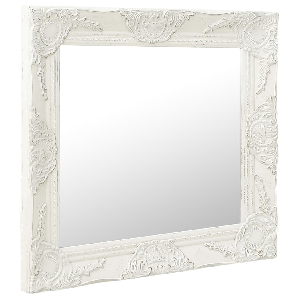 Wandspiegel barok stijl 50x50 cm wit Spiegels | Creëer jouw Trendy Thuis | Gratis bezorgd & Retour | Trendy.nl
