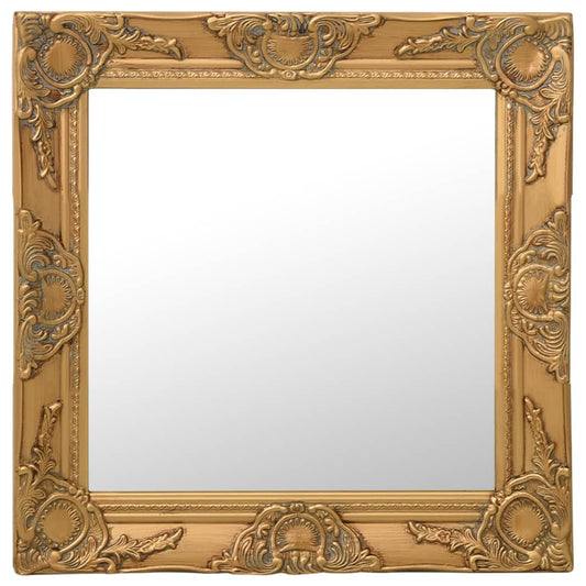 Wandspiegel barok stijl 50x50 cm goudkleurig Spiegels | Creëer jouw Trendy Thuis | Gratis bezorgd & Retour | Trendy.nl