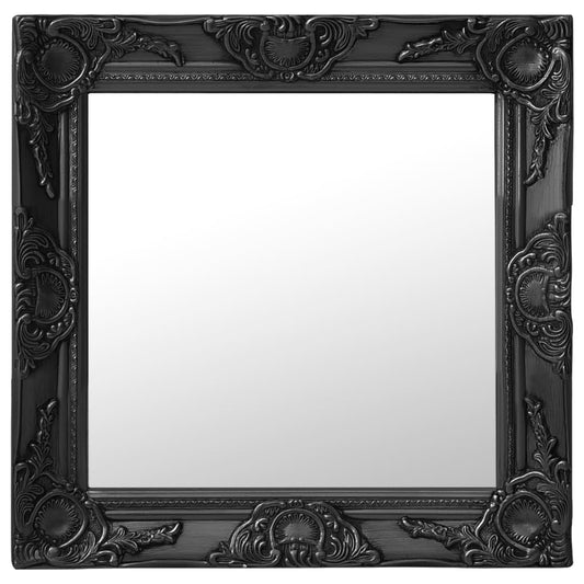 Wandspiegel barok stijl 50x50 cm zwart Spiegels | Creëer jouw Trendy Thuis | Gratis bezorgd & Retour | Trendy.nl