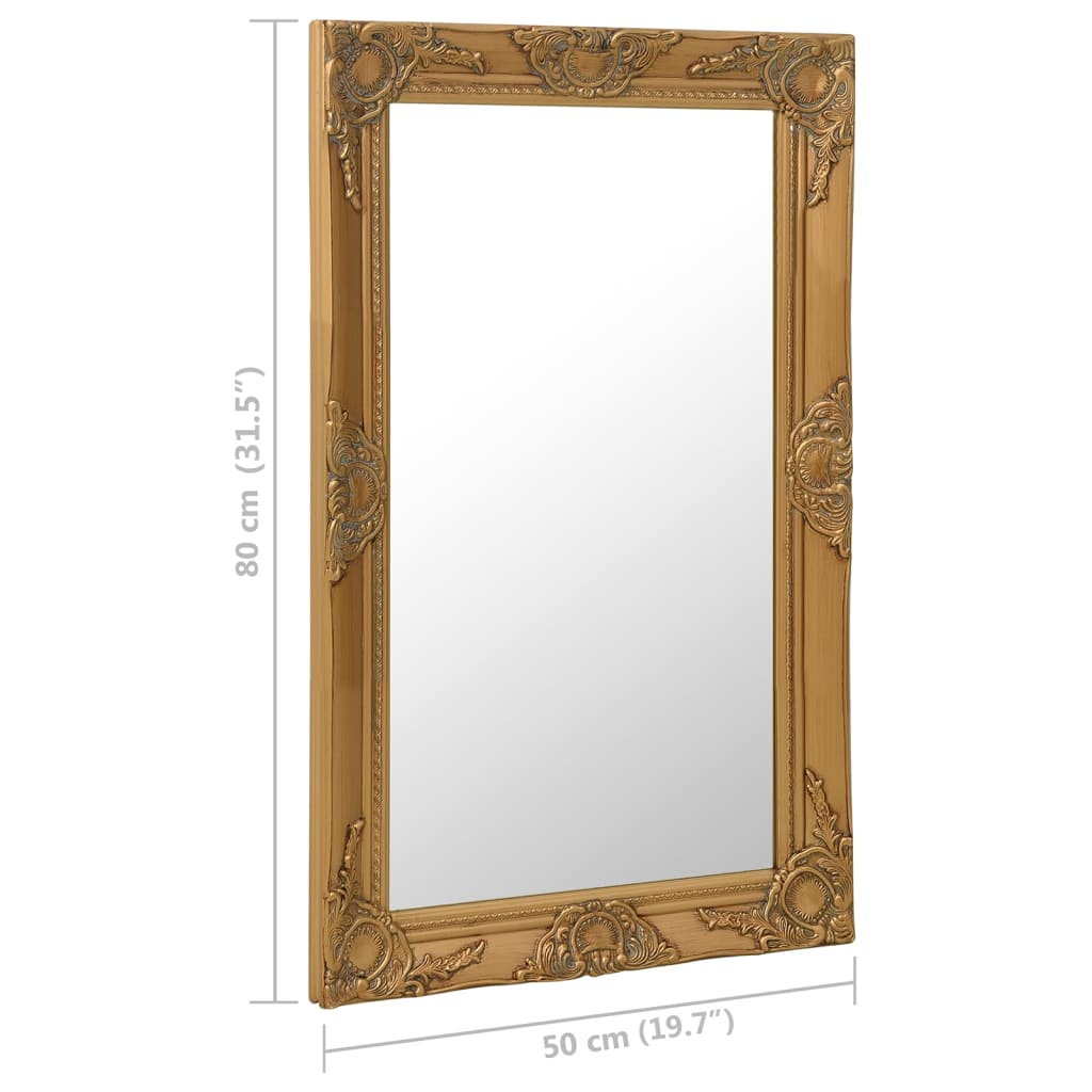Wandspiegel barok stijl 50x80 cm goudkleurig Spiegels | Creëer jouw Trendy Thuis | Gratis bezorgd & Retour | Trendy.nl