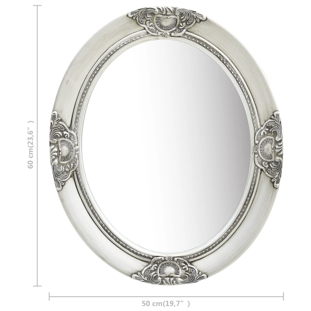 Wandspiegel barok stijl 50x60 cm zilverkleurig Spiegels | Creëer jouw Trendy Thuis | Gratis bezorgd & Retour | Trendy.nl