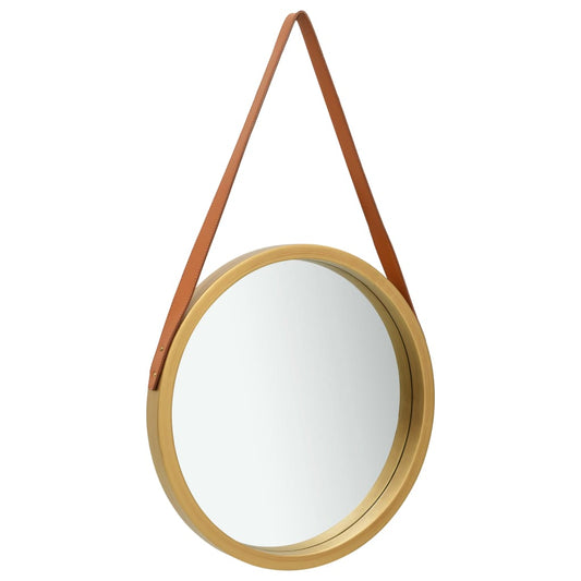 Wandspiegel met band 40 cm goudkleurig Spiegels | Creëer jouw Trendy Thuis | Gratis bezorgd & Retour | Trendy.nl