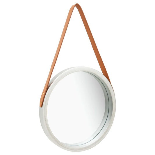 Wandspiegel met band 40 cm zilverkleurig Spiegels | Creëer jouw Trendy Thuis | Gratis bezorgd & Retour | Trendy.nl