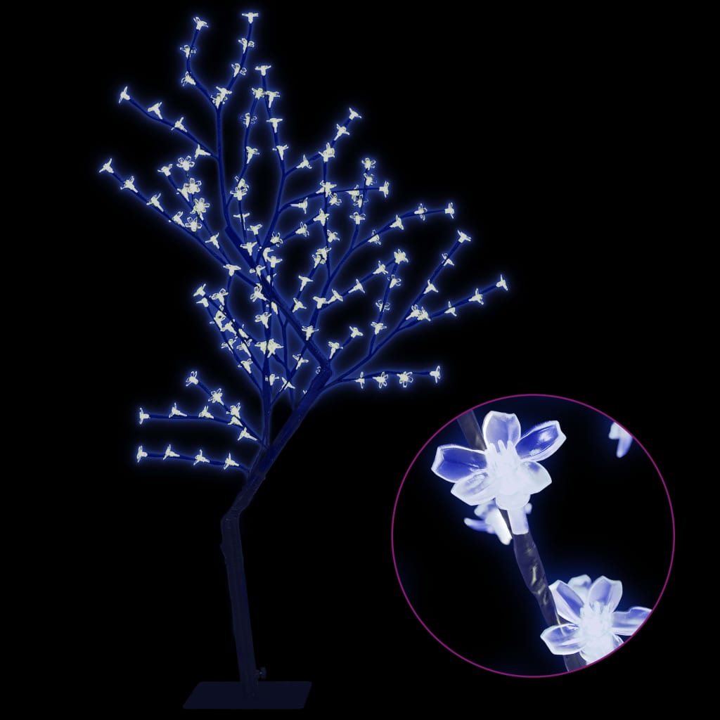 Kerstboom 128 LED's blauw licht kersenbloesem 120 cm Kerstverlichting | Creëer jouw Trendy Thuis | Gratis bezorgd & Retour | Trendy.nl