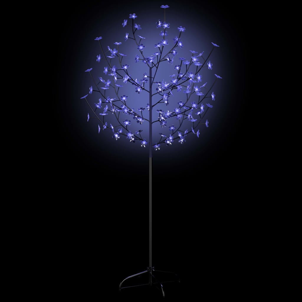 Kerstboom 120 LED's blauw licht kersenbloesem 150 cm Kerstverlichting | Creëer jouw Trendy Thuis | Gratis bezorgd & Retour | Trendy.nl