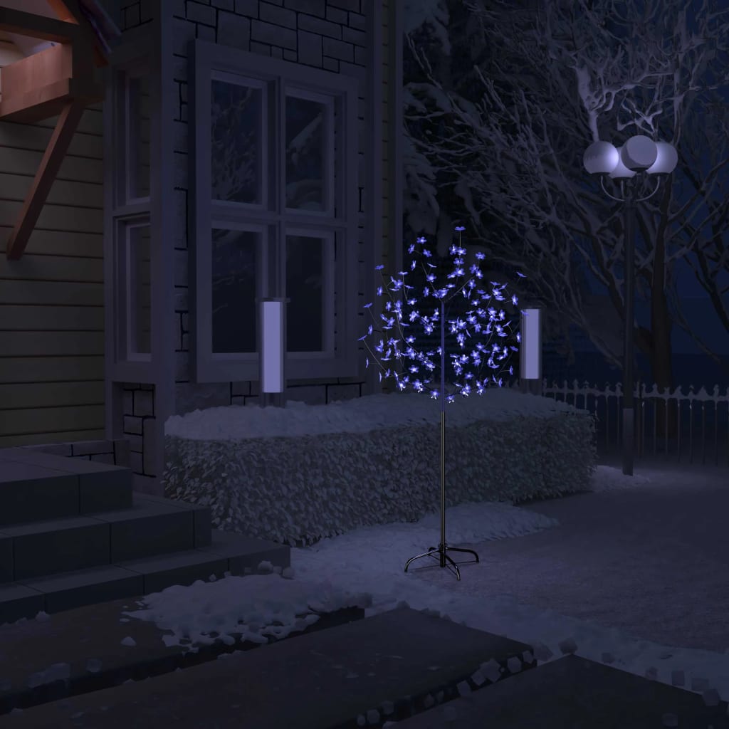 Kerstboom 120 LED's blauw licht kersenbloesem 150 cm Kerstverlichting | Creëer jouw Trendy Thuis | Gratis bezorgd & Retour | Trendy.nl