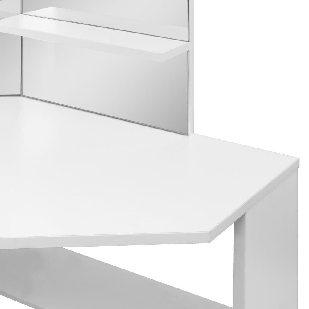 "Fris witte hoekkaptafel - creëer stijlvolle hoekjes in je interieur!" Slaapkamerkaptafels | Creëer jouw Trendy Thuis | Gratis bezorgd & Retour | Trendy.nl