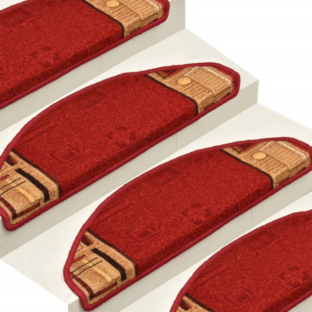 Trapmatten zelfklevend 15 st 65x21x4 cm rood Trapmatten | Creëer jouw Trendy Thuis | Gratis bezorgd & Retour | Trendy.nl