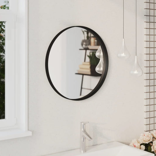 Wandspiegel 50 cm zwart Spiegels | Creëer jouw Trendy Thuis | Gratis bezorgd & Retour | Trendy.nl