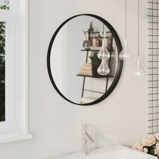 Wandspiegel 60 cm zwart Spiegels | Creëer jouw Trendy Thuis | Gratis bezorgd & Retour | Trendy.nl