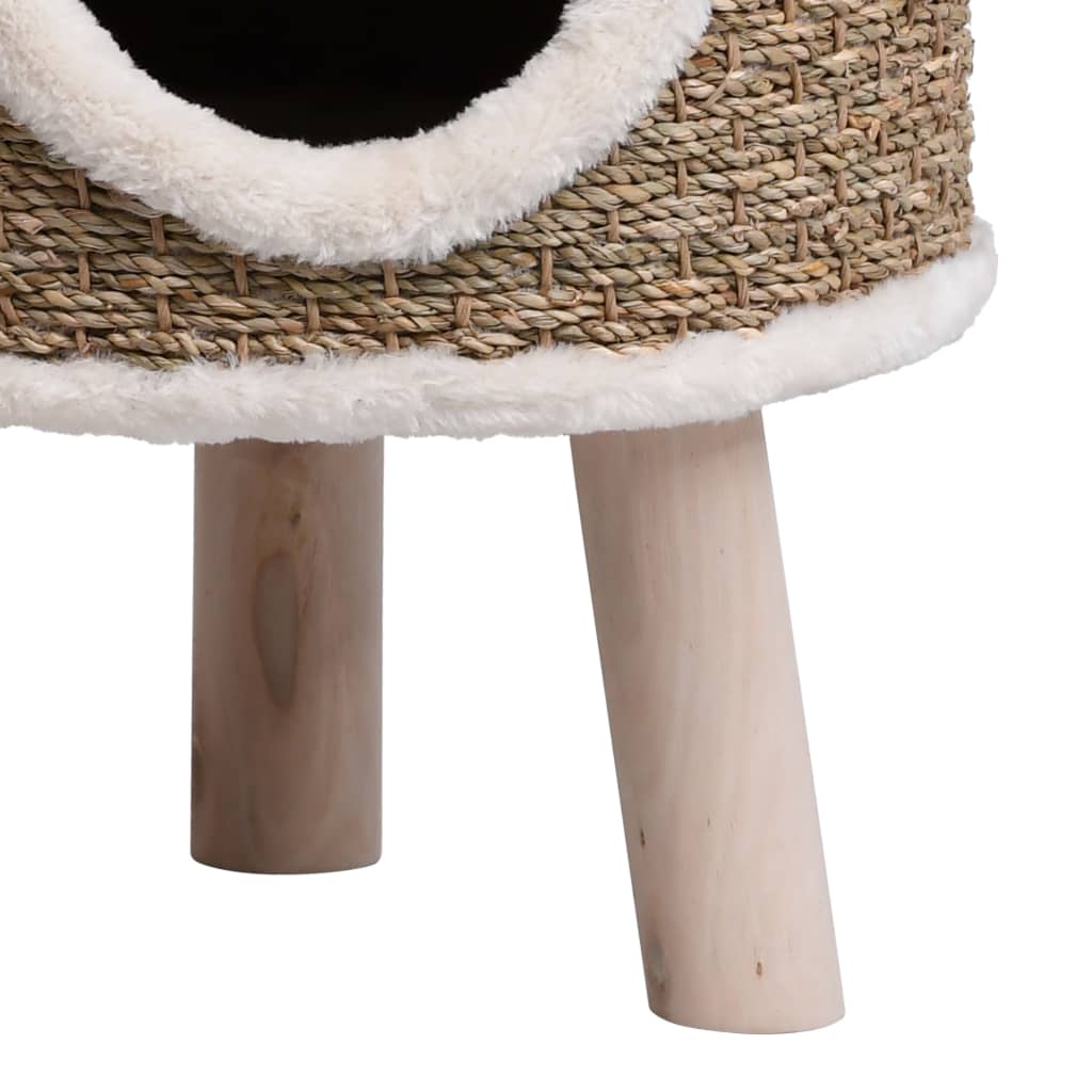 Kattenhuis met houten poten 41 cm zeegras Kattenmeubels | Creëer jouw Trendy Thuis | Gratis bezorgd & Retour | Trendy.nl