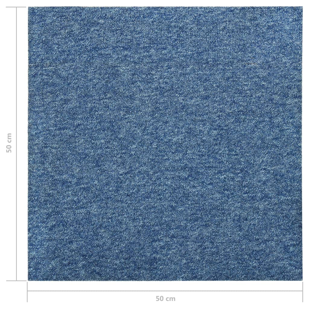 Tapijttegels 20 st 5 m² 50x50 cm blauw Vloeren | Creëer jouw Trendy Thuis | Gratis bezorgd & Retour | Trendy.nl