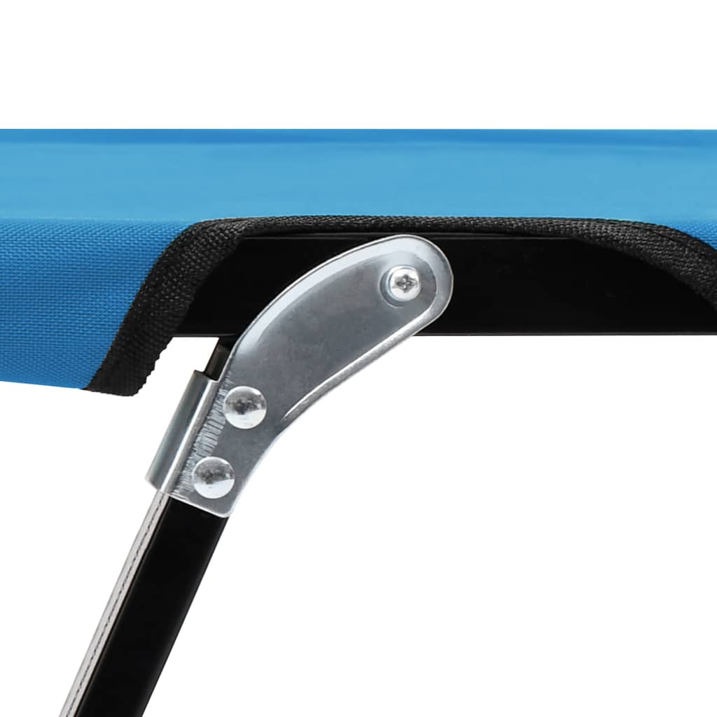 Ligbed 2-persoons inklapbaar staal blauw Ligstoelen | Creëer jouw Trendy Thuis | Gratis bezorgd & Retour | Trendy.nl