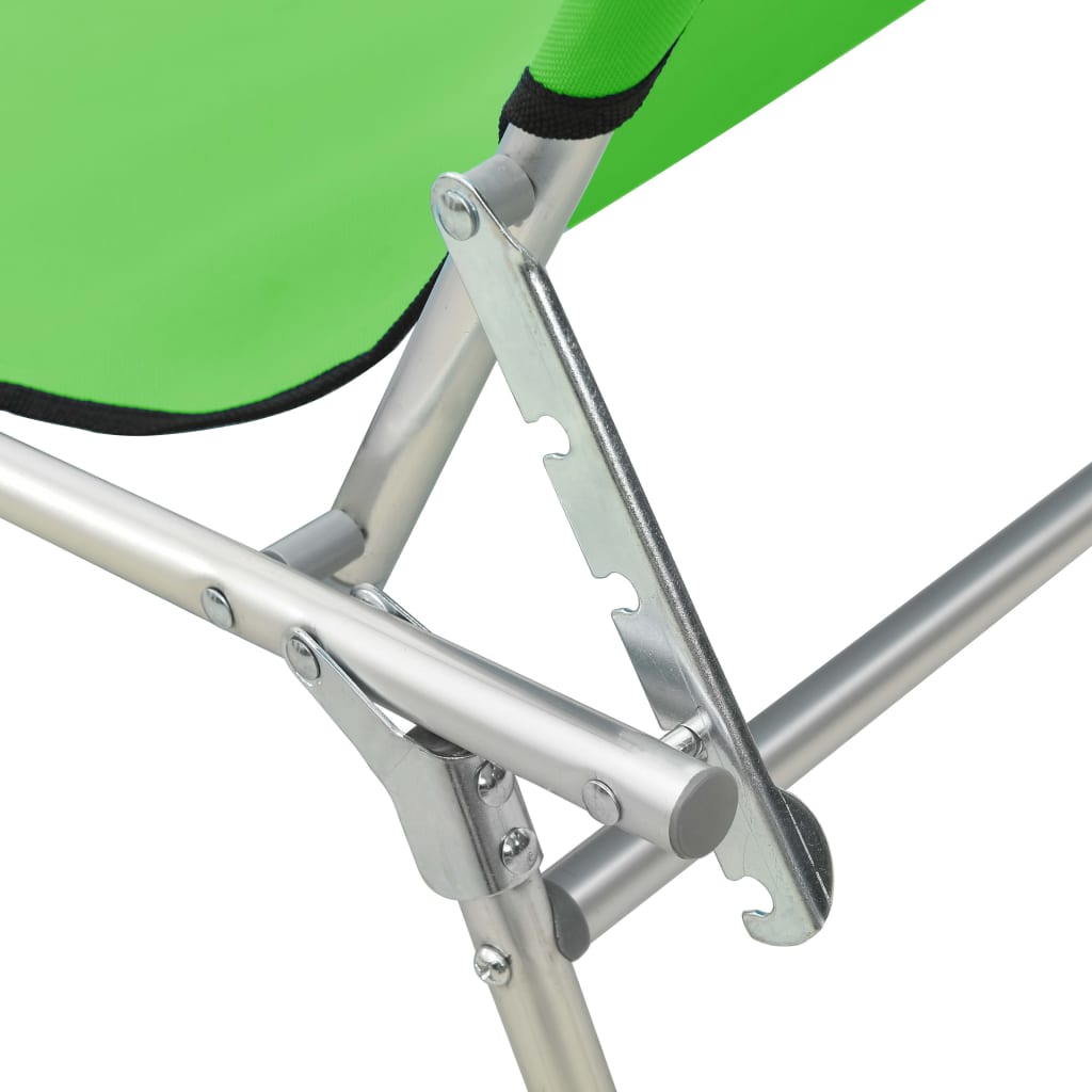 Ligbed inklapbaar met luifel aluminium groen Ligstoelen | Creëer jouw Trendy Thuis | Gratis bezorgd & Retour | Trendy.nl