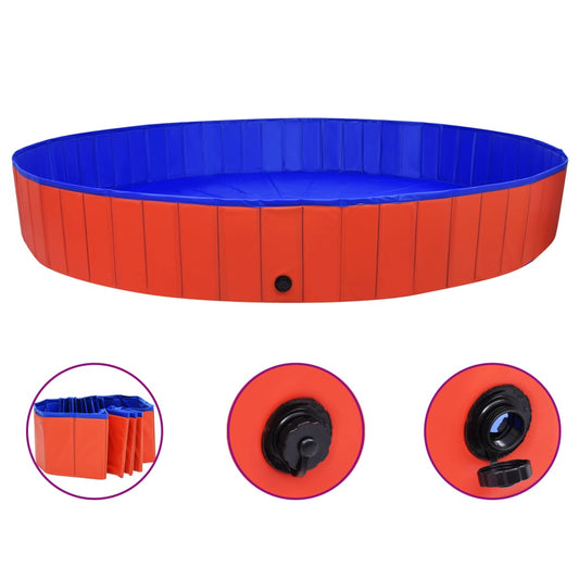 Hondenzwembad inklapbaar 300x40 cm PVC rood