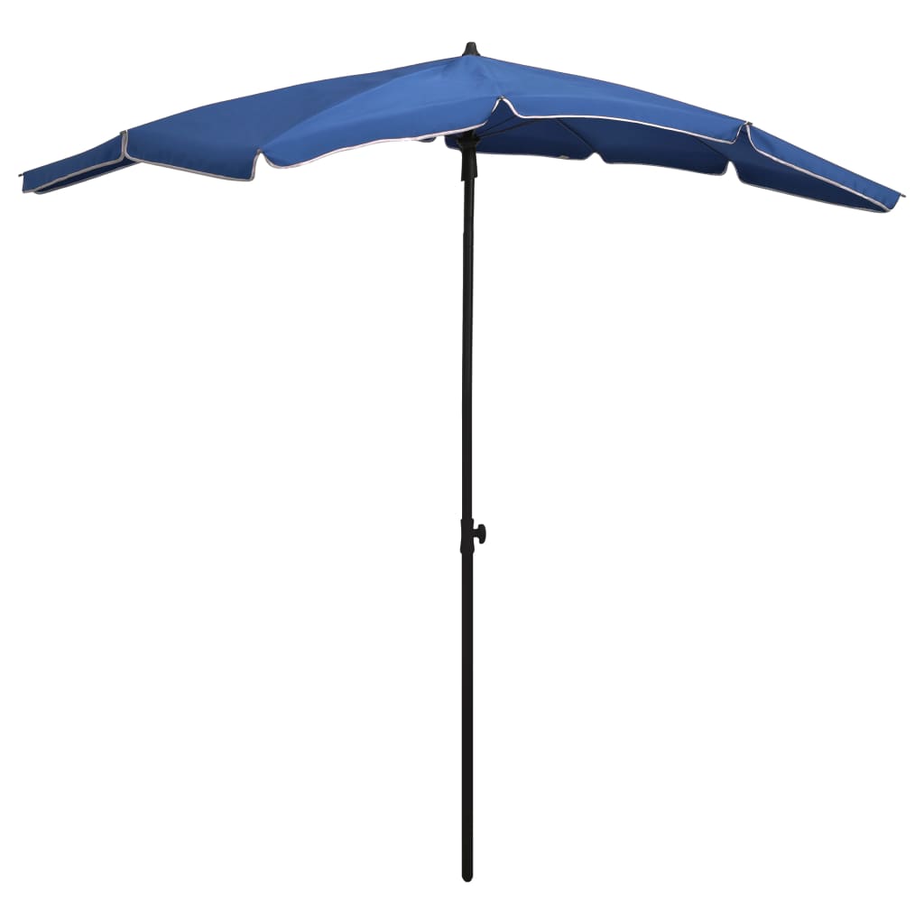 Parasol met paal 200x130 cm azuurblauw Parasols en zonneschermen | Creëer jouw Trendy Thuis | Gratis bezorgd & Retour | Trendy.nl
