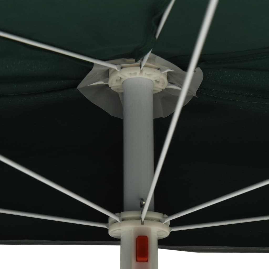 Parasol half met paal 180x90 cm groen Parasols en zonneschermen | Creëer jouw Trendy Thuis | Gratis bezorgd & Retour | Trendy.nl