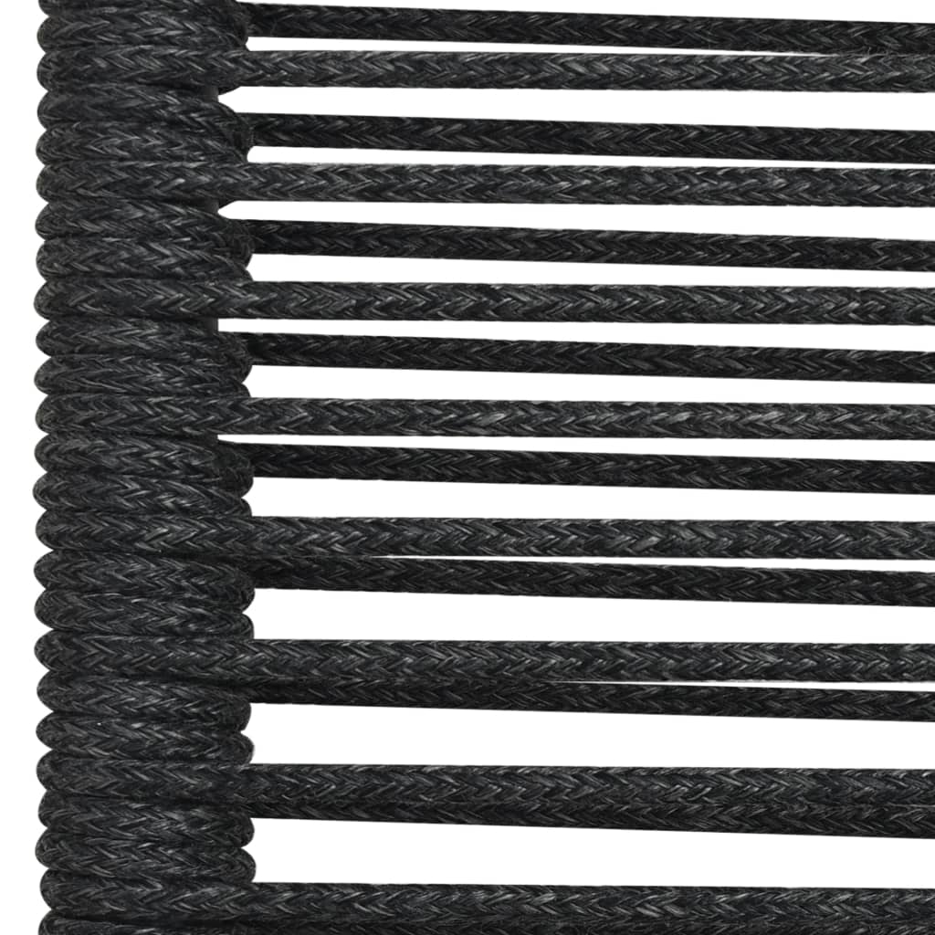 7-delige Tuinset katoenen touw en staal zwart Tuinsets | Creëer jouw Trendy Thuis | Gratis bezorgd & Retour | Trendy.nl