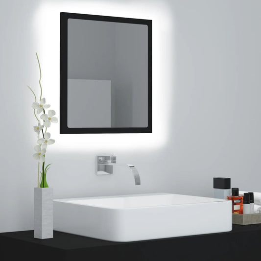 Badkamerspiegel LED 40x8,5x37 cm acryl zwart Badkamerkaptafels | Creëer jouw Trendy Thuis | Gratis bezorgd & Retour | Trendy.nl