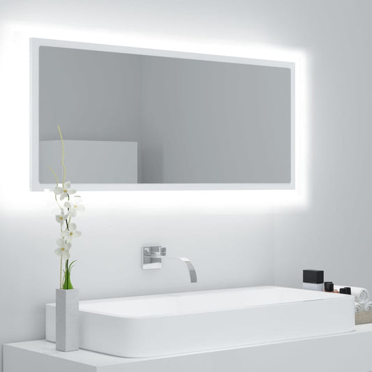 Badkamerspiegel LED 100x8,5x37 cm acryl wit Badkamerkaptafels | Creëer jouw Trendy Thuis | Gratis bezorgd & Retour | Trendy.nl