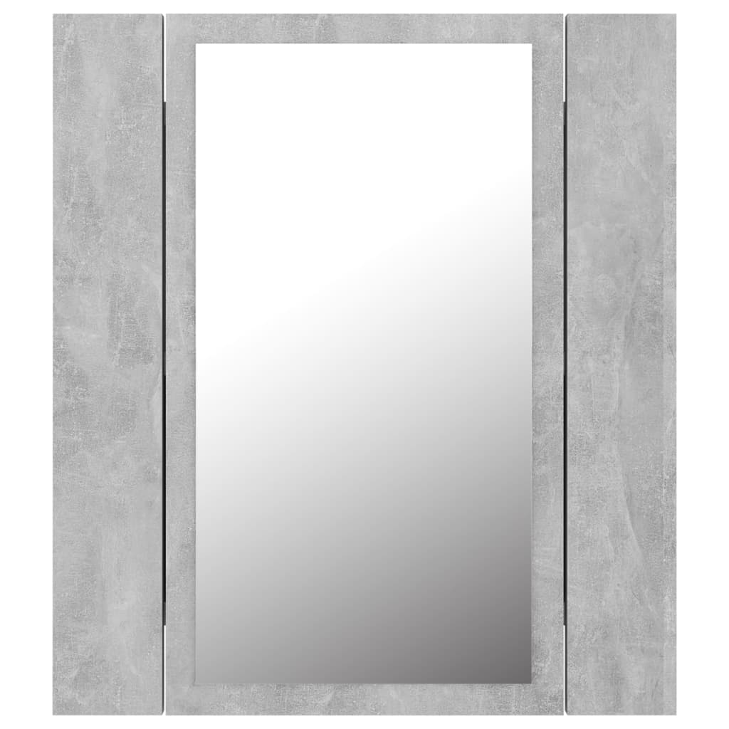 Badkamerkast met spiegel en LED 40x12x45 cm acryl betongrijs Badkamerkaptafels | Creëer jouw Trendy Thuis | Gratis bezorgd & Retour | Trendy.nl