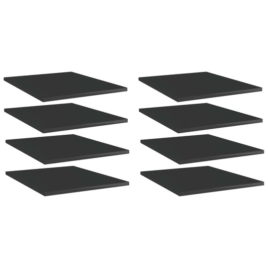 Wandschappen 8 st 40x50x1,5 cm spaanplaat hoogglans zwart Boekenkasten & wandplanken | Creëer jouw Trendy Thuis | Gratis bezorgd & Retour | Trendy.nl