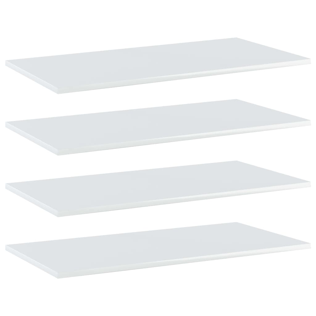 Wandschappen 4 st 80x40x1,5 cm spaanplaat hoogglans wit Boekenkasten & wandplanken | Creëer jouw Trendy Thuis | Gratis bezorgd & Retour | Trendy.nl