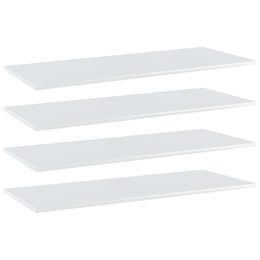 Wandschappen 4 st 100x40x1,5 cm spaanplaat hoogglans wit Boekenkasten & wandplanken | Creëer jouw Trendy Thuis | Gratis bezorgd & Retour | Trendy.nl