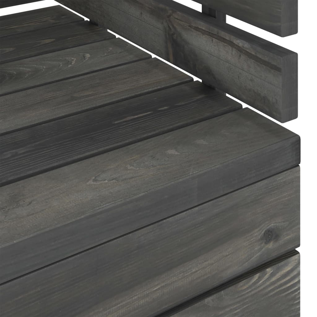 6-delige Loungeset pallet massief grenenhout donkergrijs Tuinsets | Creëer jouw Trendy Thuis | Gratis bezorgd & Retour | Trendy.nl