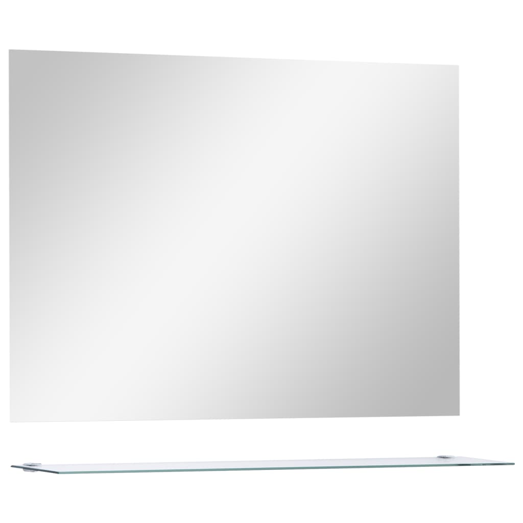 Wandspiegel met schap 80x60 cm gehard glas Spiegels | Creëer jouw Trendy Thuis | Gratis bezorgd & Retour | Trendy.nl